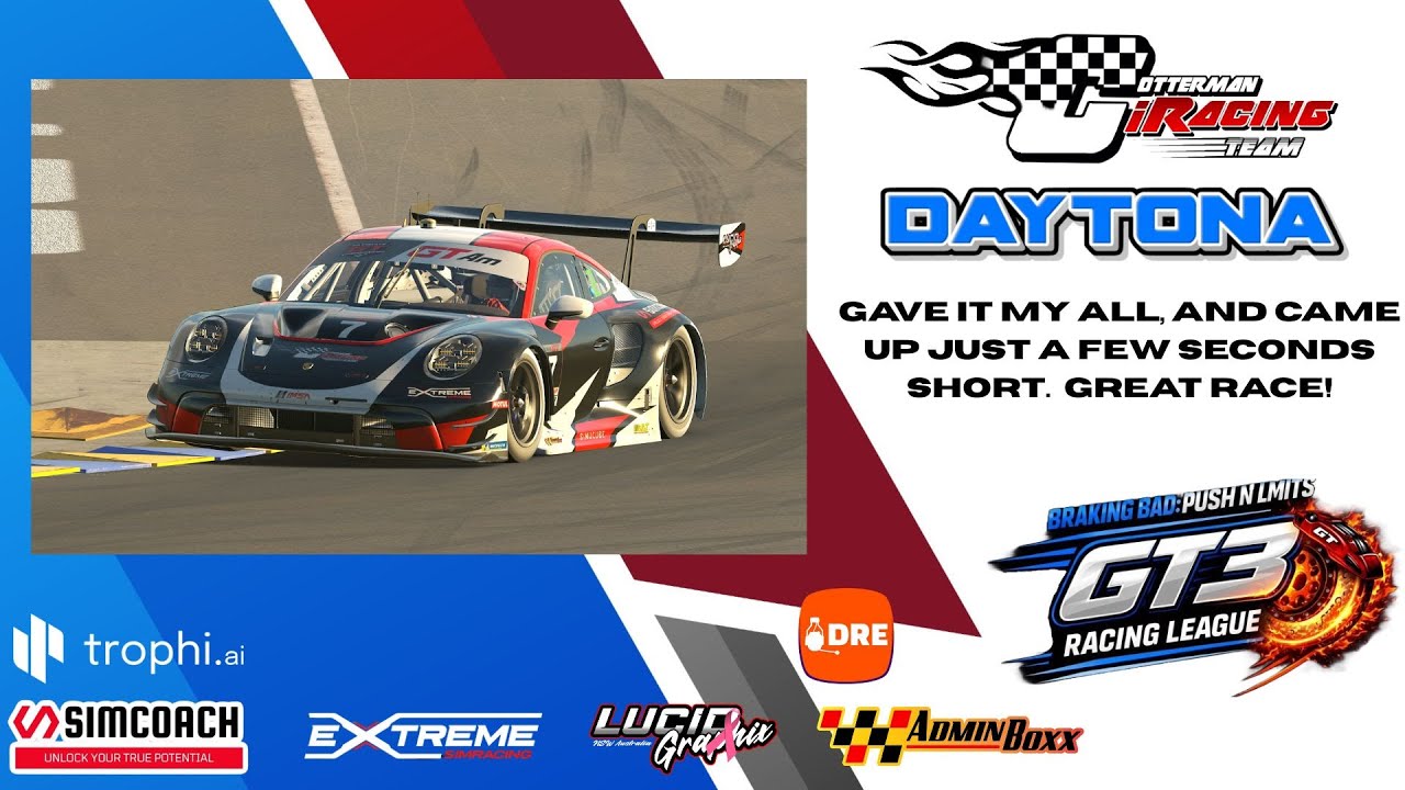 iRacing - Braking Bad; Push N Limits - Daytona - Porshe 992