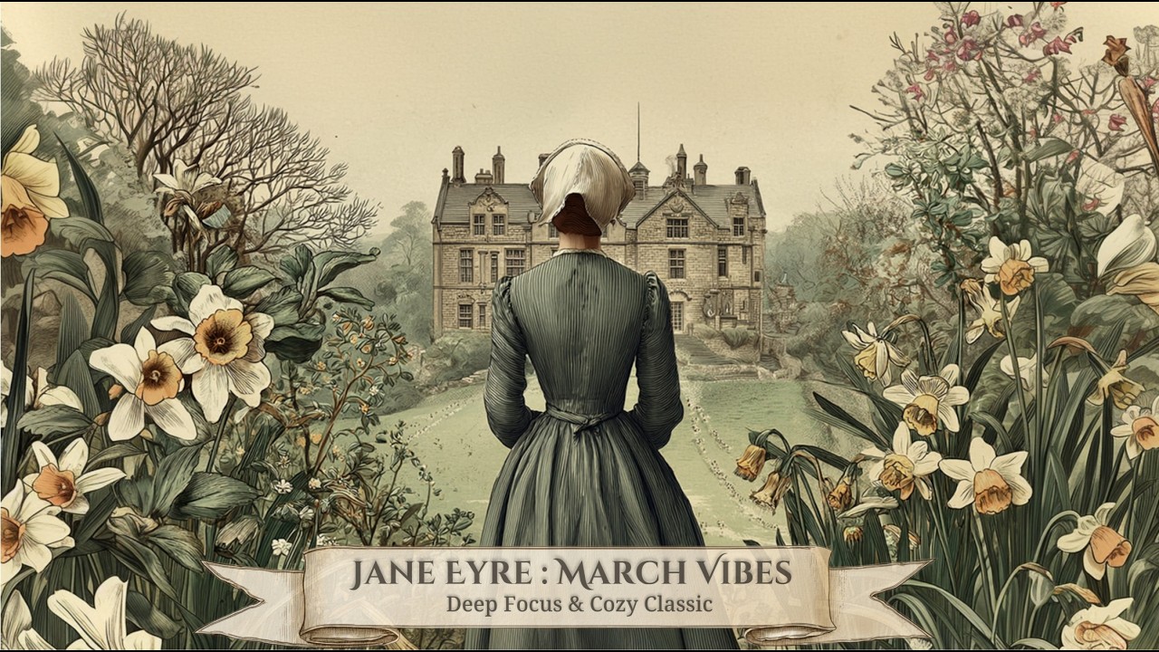 Джейн Эйр: Атмосфера марта 🌹 Мягкая музыка для чтения, письма и работы
