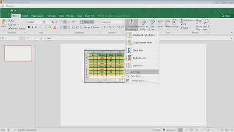 Alternate Row or Column Colors in PowerPoint - set color rule for table