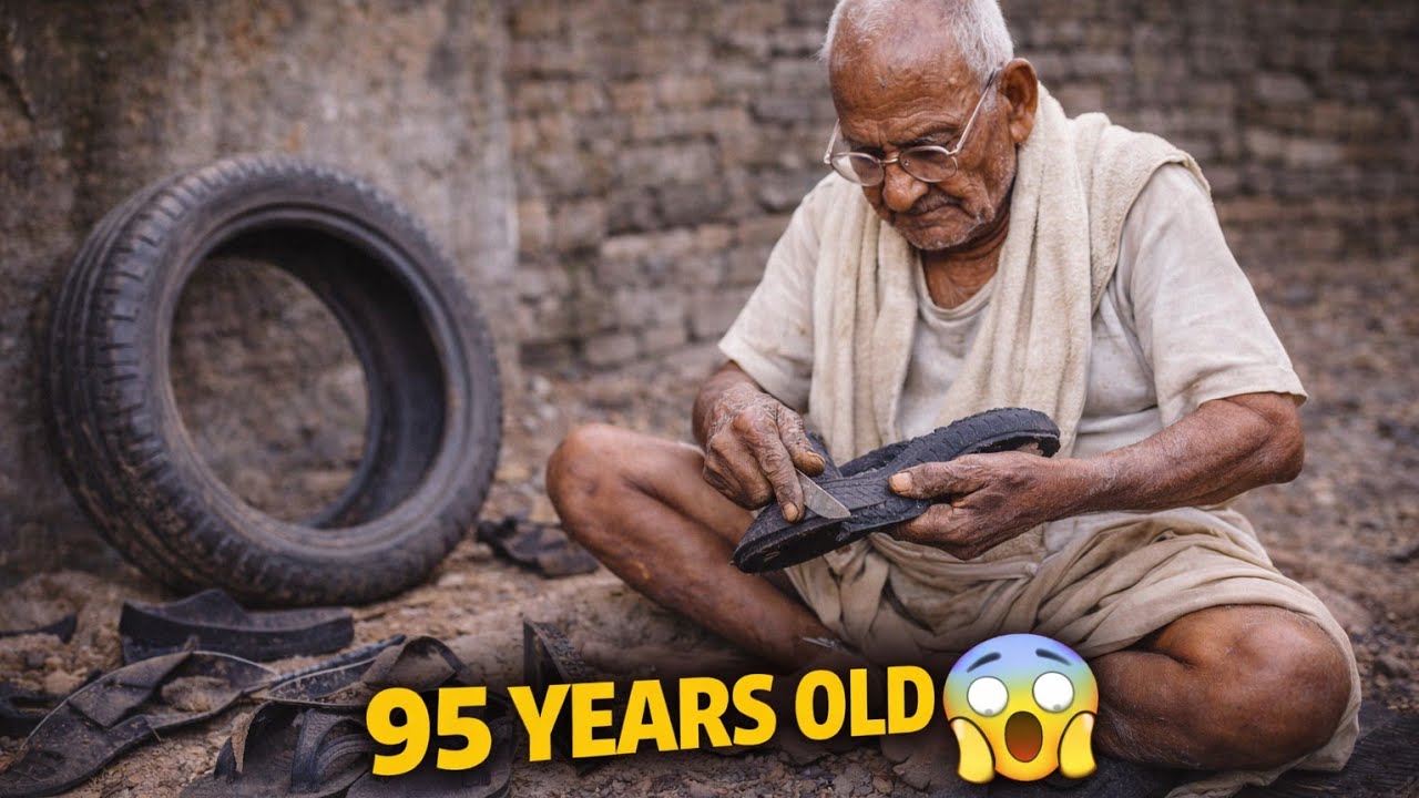 Recycling Old Tires into Slippers by a 95-Year-Old Grandpa