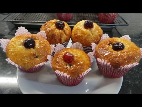 Cherry, Lemon & Coconut Muffins