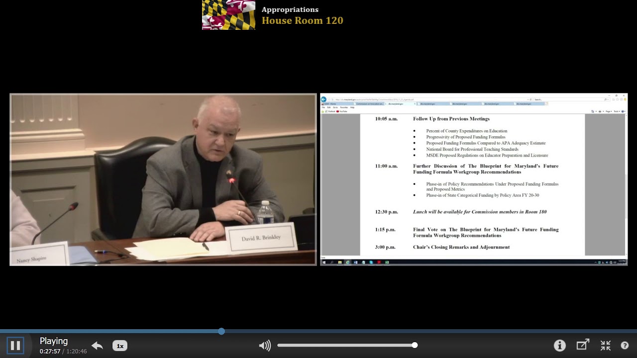 Kirwan  Commission Final Session Afternoon