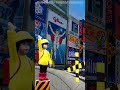 道頓堀の踏切と人形　#Shorts