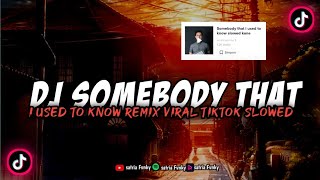 DJ SOMEBODY THAT I USED TO KNOW REMIX VIRAL TIKTOK SLOWED KANE