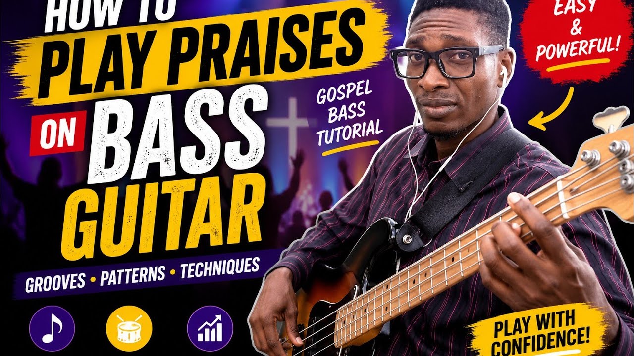 How to Play Praises on The Bass Guitar | Easy Gospel Bass Grooves ...