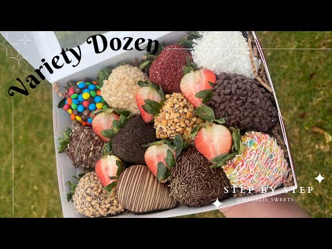 Best Variety Toppings for Chocolate Covered Strawberries | Step by step Tutorial
