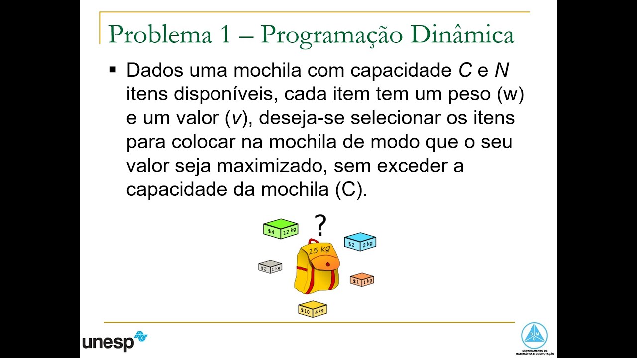 AULA 10 - Projeto e Análise de Algoritmos - Programação Dinâmica - YouTube
