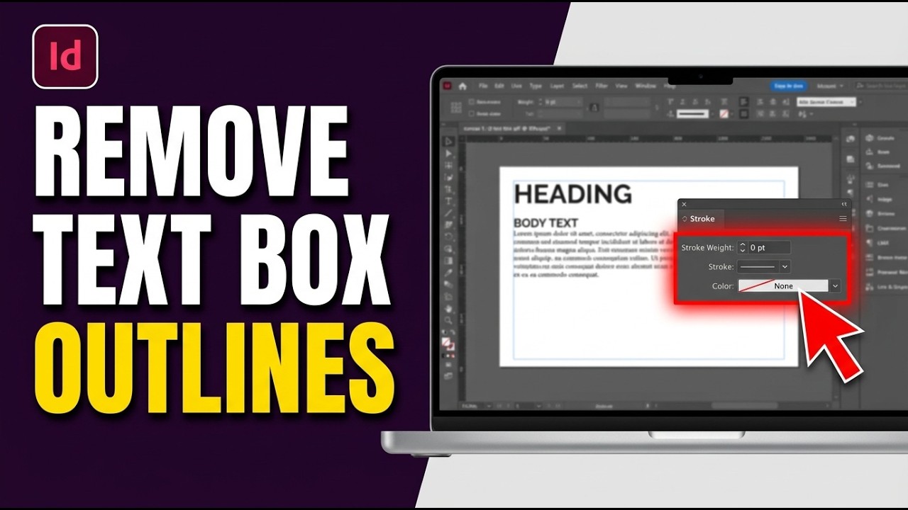 Indesign Remove Text Box Frame How to Get Rid of Text Box Outline in Adobe InDesign 2026 (Easy Guide ...