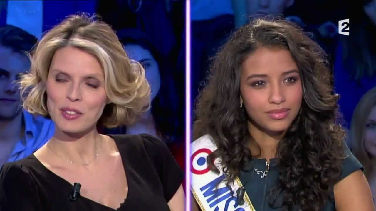 Miss France 2014 Flora Coquerel & Sylvie Tellier - On n'est pas couché - 18 janvier 2014 #ONPC