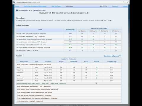 Student Data System - Parent Portal.avi