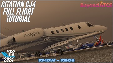 MSFS 2024 - Citation CJ4 - Full Flight Tutorial - KMDW to KBOS