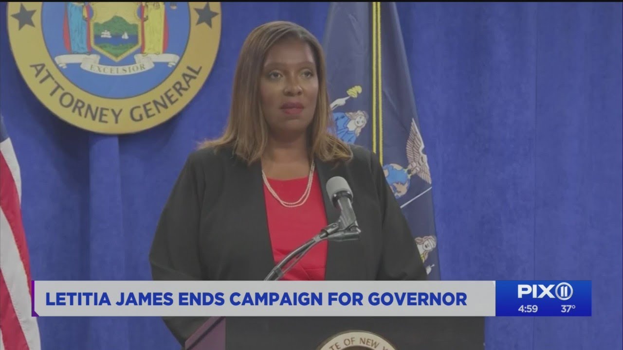 Letitia James ends campaign for governor - YouTube