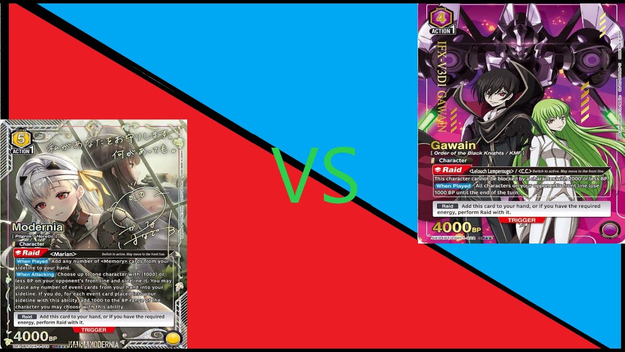 Union Arena Locals 01/15 Round 2 Purple Code Geass (Gawain) vs Yellow Nikke (Memory)