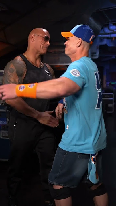 The Rock & John Cena reunite backstage at SmackDown
