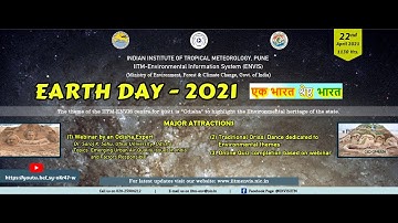 IITM-ENVIS observance of "Earth Day 2021" with "Ek Bharat Shreshta Bharat " Program- 22 Apr 2021
