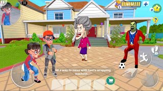 Scary stranger 3D _  nick  and tani _ scary teacher Stone Age _ fun videos every day, (ios,android