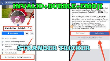 How To Make Invalid+Bubble+Emoji Name Facebook Account 2021