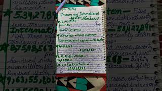 For kids class seventh Indian and International Numbers Math #educational ❤🌷🙏🏼