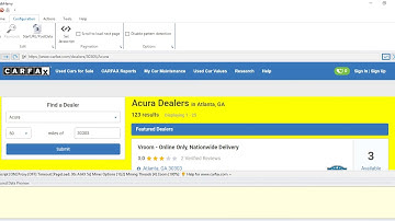 How to scrape car dealer contact information from Carfax website