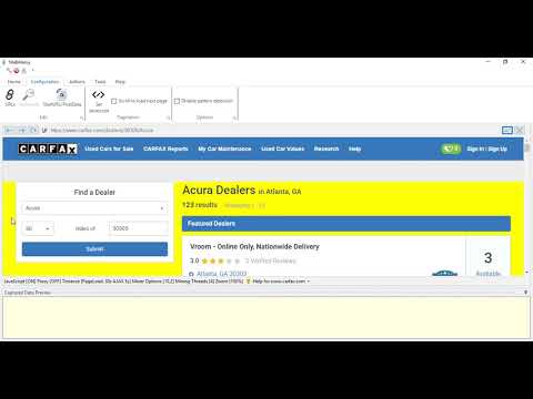 How to scrape car dealer contact information from Carfax website