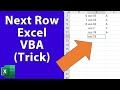 Next Empty Row Trick in Excel VBA & Macros