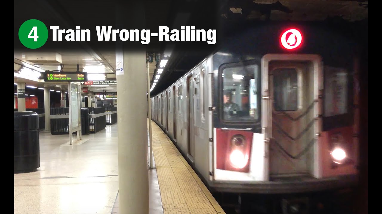 ⁴ᴷ R142A 4 Train Wrong-Railing in to Bowling Green