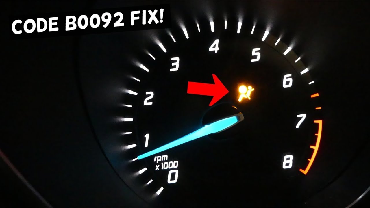 FORD AIRBAG LIGHT ON CODE B0092 SIDE AIRBAG SENSOR FIX YouTube