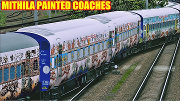 Bihar Sampark Kranti with Madhubani Painting Coaches || Indian Train Simulator