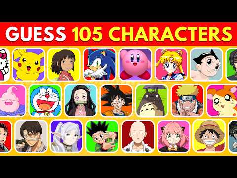 GUESS 105 ANIME CHARACTERS 🤯 | Ultimate Anime Quiz (Can You Name Them All?)