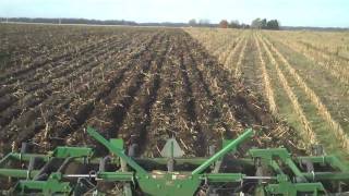 Chisel plowing seed corn ground 2010