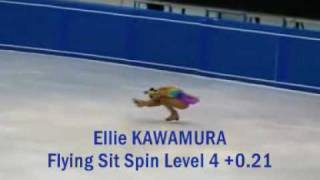 Flying Sit Spins IJS Level 4: JGP Budapest Ladies SP