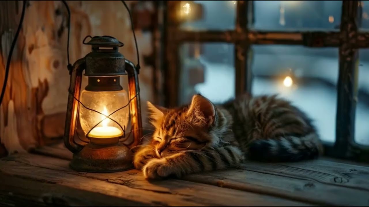 🕯️ Cat Sleep Music 10 Hours | Candlelight Piano for Cat Comfort | Soft Glow