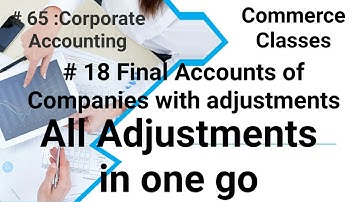 #18 Final Accounts of Companies -All Adjustments in one go, Corporate Accounting (64)