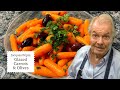 Butter glazed carrots with olives recipe  jacques ppin cooking at home   kqed