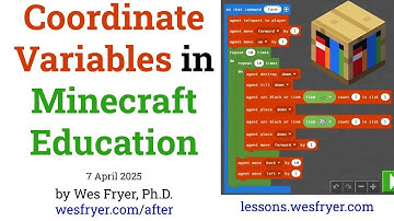 Coordinate Variables in Minecraft Education Tutorial (MakeCode)