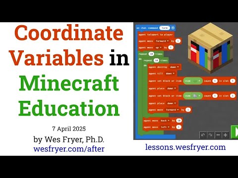 Coordinate Variables in Minecraft Education Tutorial (MakeCode)