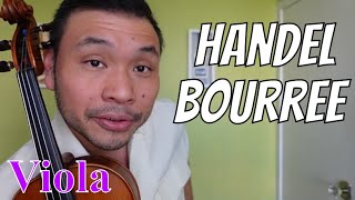 Handel-Bourree. Suzuki Viola Book 2 (Song #6) Tutorial and Playthrough