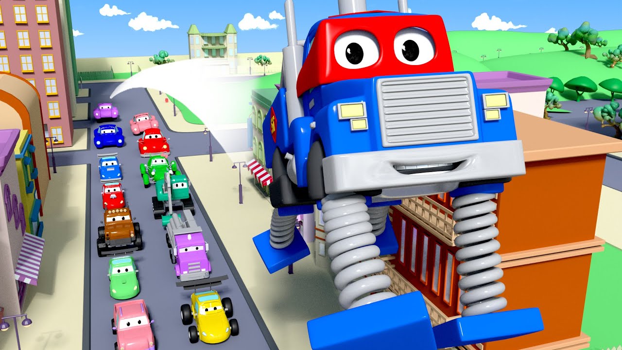 Carl le Super Truck - L'AVION - La Ville des Voitures 🚓 🚒 Dessin animé pour  enfants 