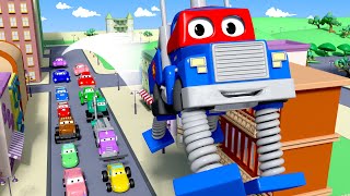 Carl le Super Truck -  Le camion à ressorts - La Ville des Voitures 🚓 🚒 Dessin animé pour enfants