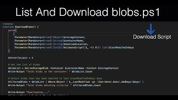 How to download Azure blobs using PowerShell | Download PowerShell script here.