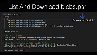 How to download Azure blobs using PowerShell | Download PowerShell script here.