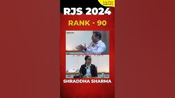RJS 2024 Interview | Shraddha Sharma | Rank - 90