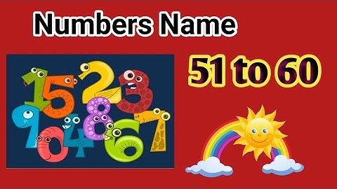 Numbers Name 51to60/Numbers Name Fifty one to Sixty