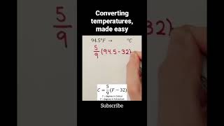 Converting temperature #math #maths #shorts #viral #mathstricks #mathematics #youtubeviral #mathfact