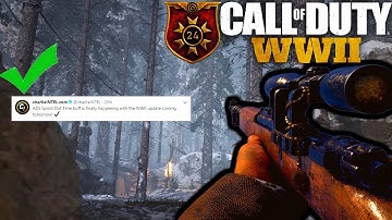 COD WW2 NEW UPDATE COMING TOMORROW! PATCH NOTES/ADS SPRINT OUT TIME FIXED ON ALL WEAPONS FIRST STEP