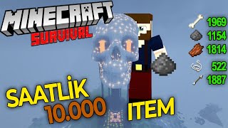 ÇOK UĞRAŞTIK AMA BİTTİ! SAATTE 10.000 ITEM VEREN MOB FARMI NASIL YAPILIR? | Minecraft Survival #9