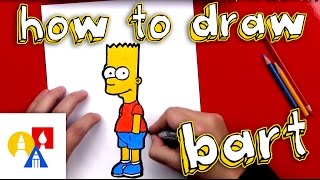 HOW TO DRAW BART SIMPSON SAD STEP BY STEP 