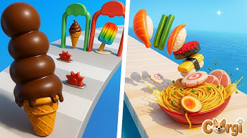 Stacky Ice Cream Runner VS Noodle Run - All Levels Satisfying Walkthrough Gameplay