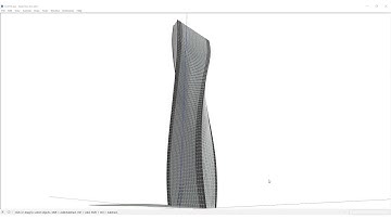 3d modeling Concept 1808, a twisted organic tower, by AGR Studio using Sketchup