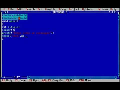 Perimeter and Area of Rectangle in C Language - YouTube